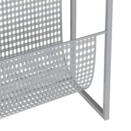 Berkfield Home Magazine Rack Silver 35x15x45 cm Steel - Size: 35 x 15 x 45 cm - thumbnail 6