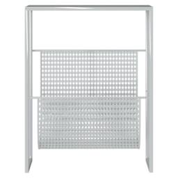 Berkfield Home Magazine Rack Silver 35x15x45 cm Steel - Size: 35 x 15 x 45 cm - thumbnail 1