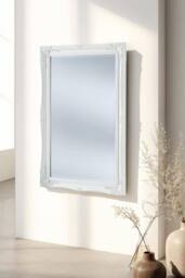 Yearn Mirrors French Style Carved Mirror White 90x65cm - Size: 90x65 cm - thumbnail 1