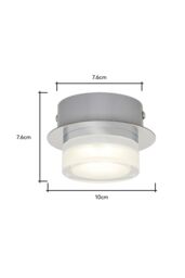 BHS Lighting Brooke LED Bathroom Dual Mount Spot Light in Silver - thumbnail 6