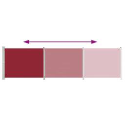 Berkfield Home Patio Retractable Side Awning 600x160 cm Red - thumbnail 4