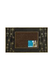 JVL Daisy PVC Pin Scraper Doormat 45x75cm Gold in Metallic Gold - Size: 45 cm x 75 cm - thumbnail 6