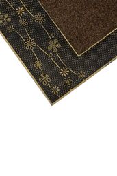 JVL Daisy PVC Pin Scraper Doormat 45x75cm Gold in Metallic Gold - Size: 45 cm x 75 cm - thumbnail 4