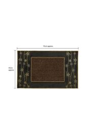JVL Daisy PVC Pin Scraper Doormat 45x75cm Gold in Metallic Gold - Size: 45 cm x 75 cm - thumbnail 5