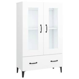 Berkfield Home Highboard White 70x31x115 cm Engineered Wood - Size: 70 x 31 x 115 cm - thumbnail 3