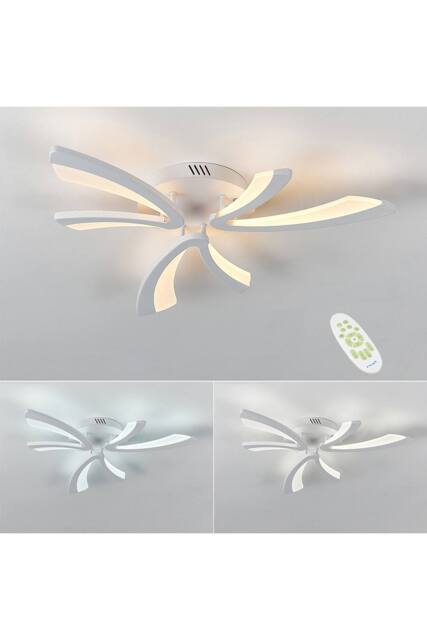 Unique V-Shape LED Semi-Flush Mount Ceiling Light in White - image 1