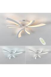 Unique V-Shape LED Semi-Flush Mount Ceiling Light in White