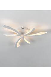 Unique V-Shape LED Semi-Flush Mount Ceiling Light in White - thumbnail 2