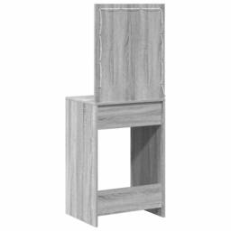Berkfield Home Modern Dressing Table with LED Lights Grey Sonoma 50x41x135 cm - Size: 50 x 41 x 135 cm - thumbnail 7