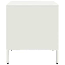 Berkfield Home Timeless Bedside Cabinet¬†White 35x39x43.5 cm Steel in White - thumbnail 6