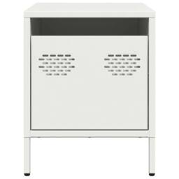 Berkfield Home Timeless Bedside Cabinet¬†White 35x39x43.5 cm Steel in White - thumbnail 5