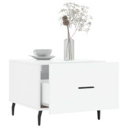 Berkfield Home Coffee Table High Gloss White 50x50x40 cm Engineered Wood - Size: 50 x 50 x 40 cm - thumbnail 4