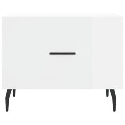 Berkfield Home Coffee Table High Gloss White 50x50x40 cm Engineered Wood - Size: 50 x 50 x 40 cm - thumbnail 5