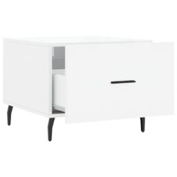 Berkfield Home Coffee Table High Gloss White 50x50x40 cm Engineered Wood - Size: 50 x 50 x 40 cm - thumbnail 6