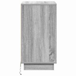 Berkfield Home Bedside Cabinet with LED Grey Sonoma 39x34.5x65 cm Engineered Wood - thumbnail 7