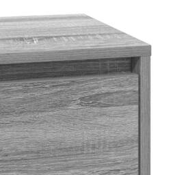 Berkfield Home Bedside Cabinet with LED Grey Sonoma 39x34.5x65 cm Engineered Wood - thumbnail 9