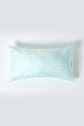 Homescapes Egyptian Cotton Ultrasoft Housewife Pillowcase 330 TC, King Size in Aqua