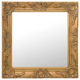 Berkfield Home Wall Mirror Baroque Style 50x50 cm Gold - thumbnail 2