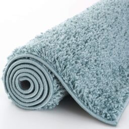 THE RUGS Soft Plain High Pile Shaggy Rugs & Runners Living Room Bedroom 380 in Duck Egg Blue - Size: 120 cm x 170 cm - thumbnail 6
