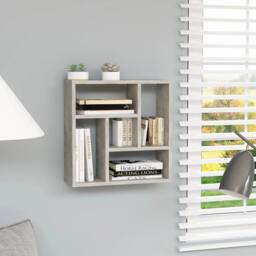 Berkfield Home Wall Shelf Concrete Grey 45.1x16x45.1 cm Engineered Wood - thumbnail 2