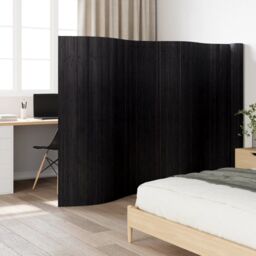 Berkfield Home Room Divider Black 165x800 cm Bamboo