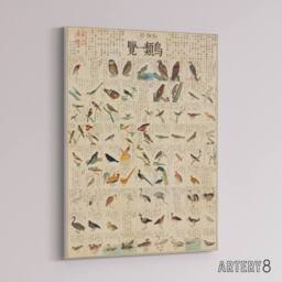 "Artery8 Kato Chikusai Japan Birds Canvas Wall Art Print - Size: W18"" x H24""" - thumbnail 2