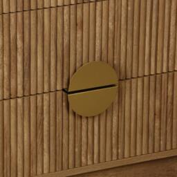 sweeek 4-drawer chest with grooved mango wooden effect in Brown - thumbnail 3
