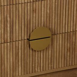 sweeek 4-drawer chest with grooved mango wooden effect in Brown - thumbnail 7