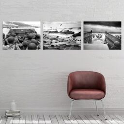 Artery8 Wall Art Print Pack of 3 War WWII USA Troops Landing Omaha D-Day Large Poster Set - thumbnail 3