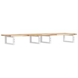 Berkfield Home Basin Shelf Wall Mounted Steel & Solid Wood Acacia in Brown - thumbnail 6