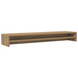 Berkfield Home Monitor Stand Artisan Oak 100x24x13 cm Engineered Wood in Brown - Size: 100 x 24 x 13 cm - thumbnail 2