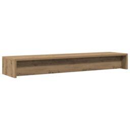 Berkfield Home Monitor Stand Artisan Oak 100x24x13 cm Engineered Wood in Brown - Size: 100 x 24 x 13 cm - thumbnail 7