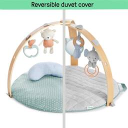 Ingenuity Cozy Spot Baby Activity Gym & Tummy Time Play Mat, Loamy - thumbnail 3