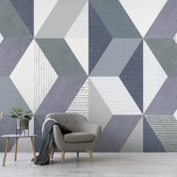 Superfresco Easy Tribal Geo Navy Print To Order 3m x 2.8m Mural - thumbnail 3