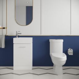 Balterley Cloakroom Floor Standing Vanity & Toilet Set - Gloss White - thumbnail 2