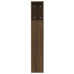 Berkfield Home Headboard Cabinet Brown Oak 120x18.5x104.5 cm - thumbnail 5
