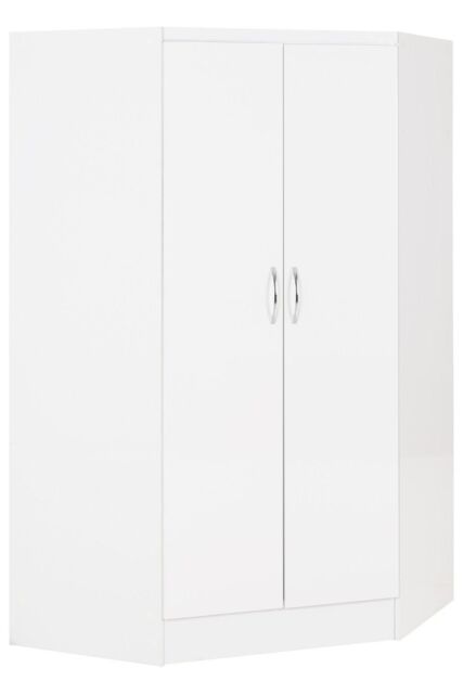 Seconique Nevada 2 Door Corner Wardrobe in White - image 1