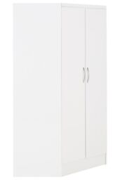 Seconique Nevada 2 Door Corner Wardrobe in White - thumbnail 2