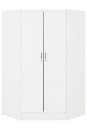 Seconique Nevada 2 Door Corner Wardrobe in White - thumbnail 3