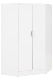 Seconique Nevada 2 Door Corner Wardrobe in White - thumbnail 1