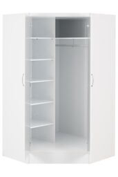 Seconique Nevada 2 Door Corner Wardrobe in White - thumbnail 4