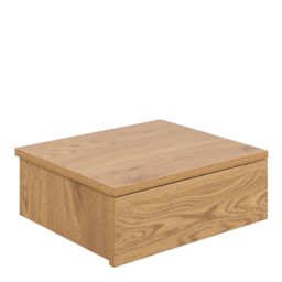Furniture To Go Avignon Square Bedside Table with 1 Drawers in Oak in Light Oak - thumbnail 2