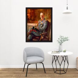 "Artery8 Wall Art Print Paintings Portrait Kaiser Wilhelm II German Emperor Art Large Framed Wall Décor Art in Brown - Size: W18"" x H24""" - thumbnail 2