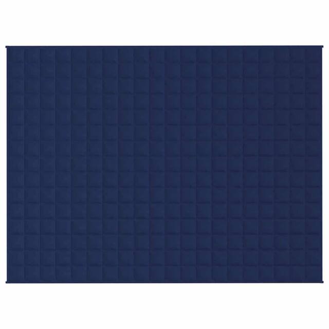 Berkfield Home Weighted Blanket Blue 150x200 cm 11 kg Fabric in Navy - image 1