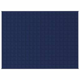 Berkfield Home Weighted Blanket Blue 150x200 cm 11 kg Fabric in Navy - thumbnail 1