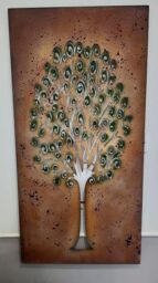 Rectangular Tree of Life Screen Wall Art Plaque Garden Décor - thumbnail 3