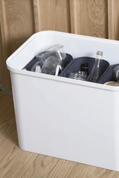 SmartStore Collect Recycling Solution 'Bin & Lid Gift Set' in White - Size: Large - thumbnail 3