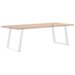Berkfield Home Modern vidXL Dining Table Legs U-Shaped 2 pcs White 80x(72-73) cm - thumbnail 8