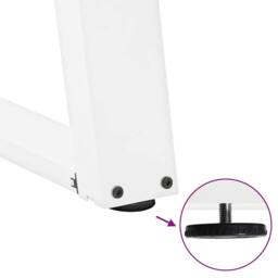 Berkfield Home Modern vidXL Dining Table Legs U-Shaped 2 pcs White 80x(72-73) cm - thumbnail 9
