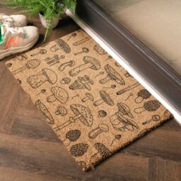 Artsy Mats Mushrooms Doormat (60 x 40cm) in Brown - Size: 40 cm x 60 cm - thumbnail 2
